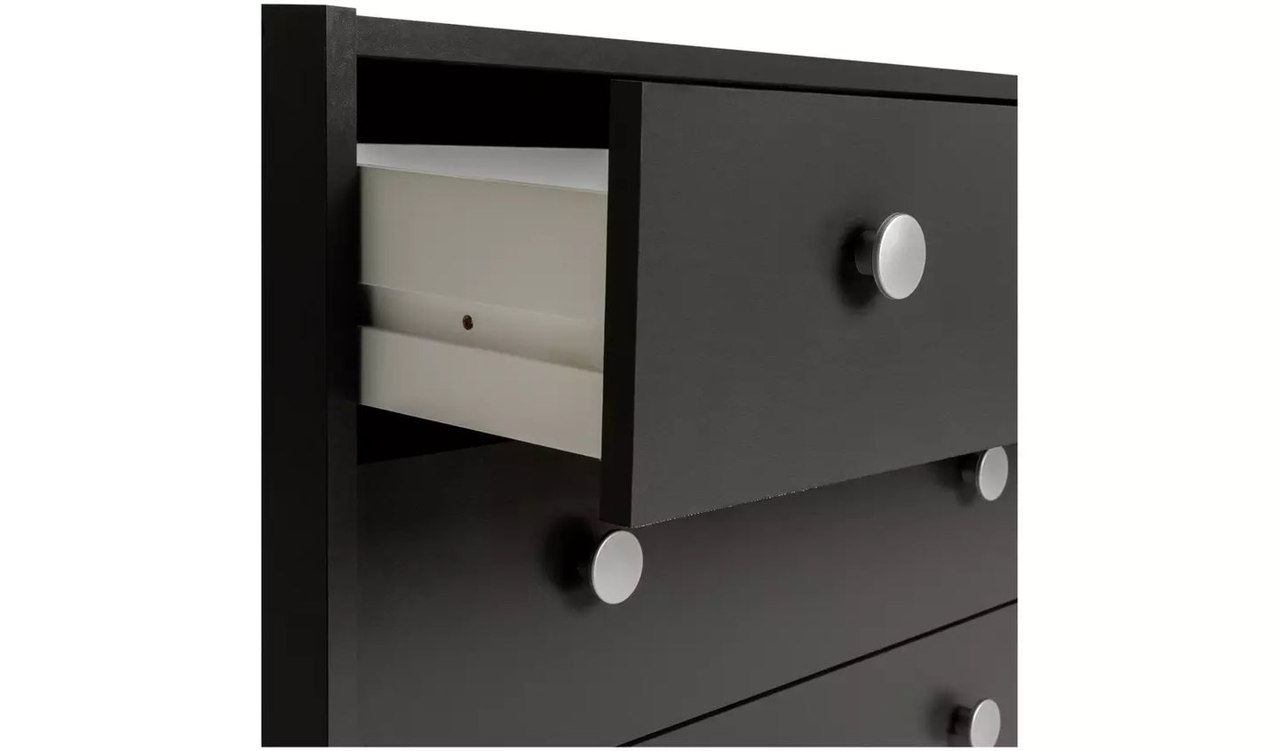 Assembled Seville 3 Drawer Chest - Anthracite